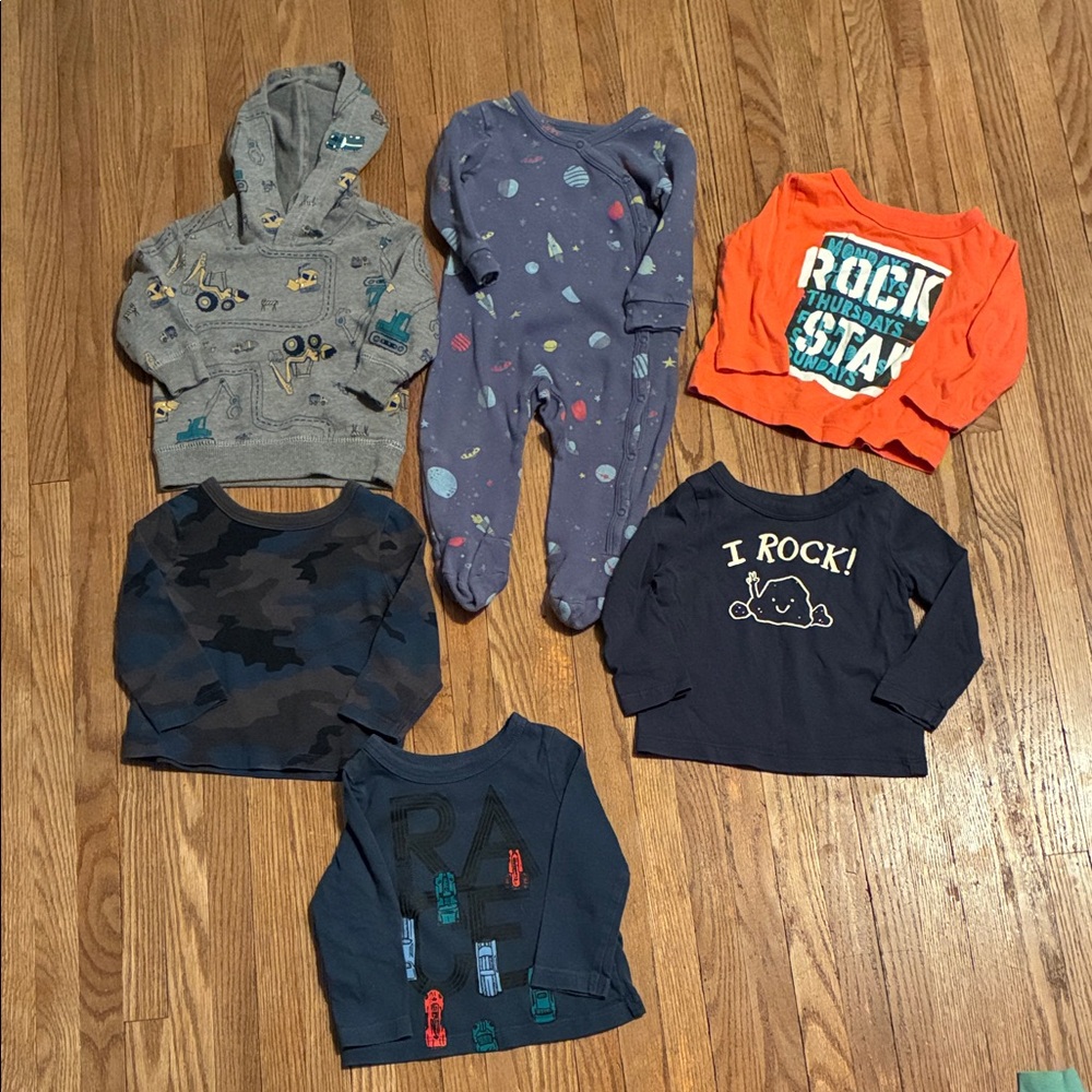 Joe Fresh, Indigo and Carters Kids  Shirts and Sleeper - Gray, Blue, Orange